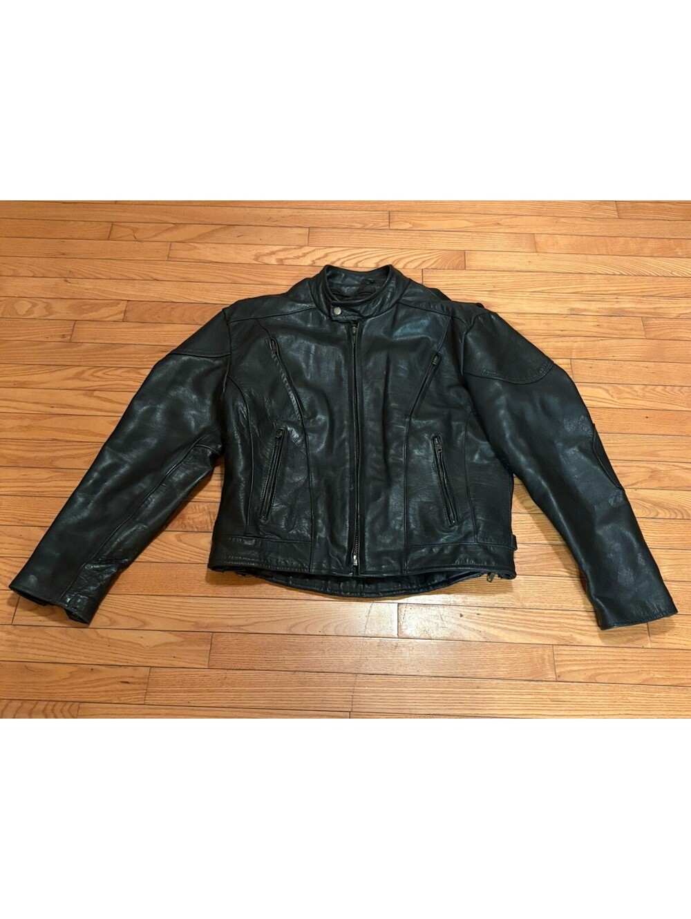 Xelement Advanced Motorcycle Gear Men's Leather Jacket Size L Zip-Out Liner